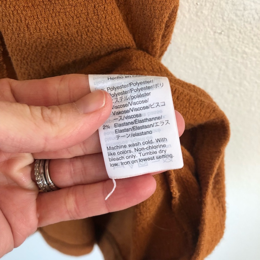 Madewell Texture And Thread Rust Colored Faux Wra… - image 6